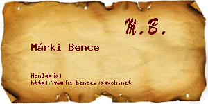Márki Bence névjegykártya