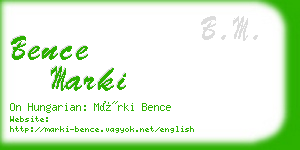 bence marki business card